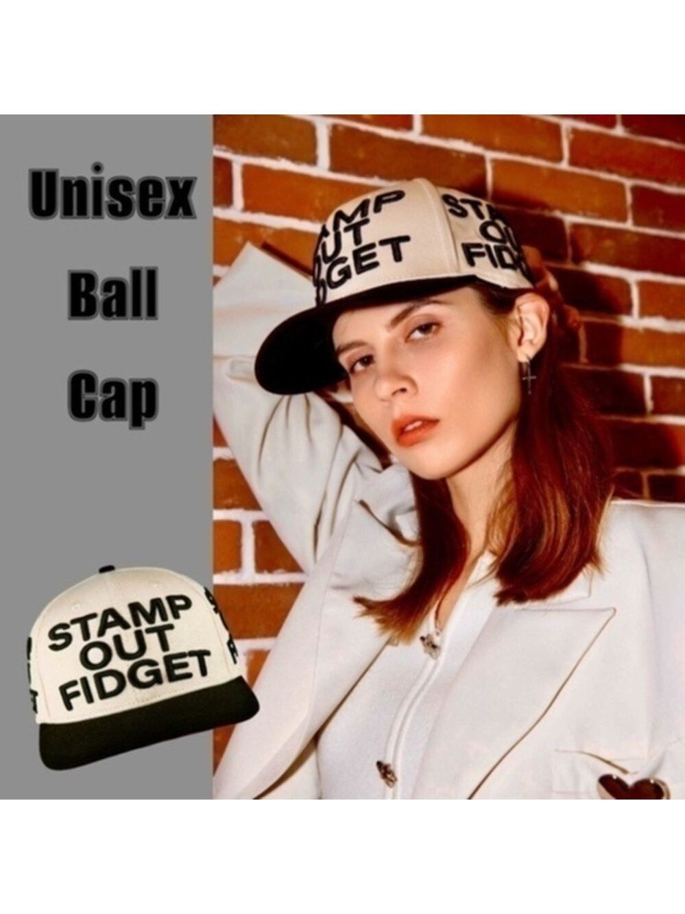 ‘Stamp Out Fidget’ Embroidered Unisex HipHop/Street/Retro Baseball Cap/Hat NWT